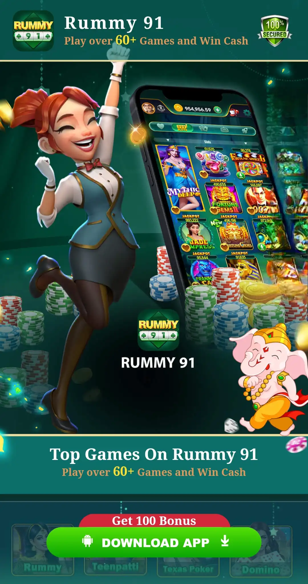 Rummy 91 APK Download Banner